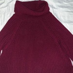 Cozy Maroon turtleneck Sweater